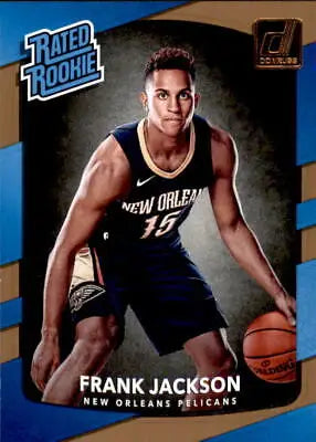 Frank Jackson Rookie card from 2017-18 Donruss featuring New Orleans Pelicans design