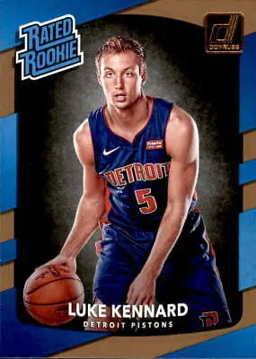 Luke Kennard basketball card from 2017-18 Donruss #189 Rookie for Detroit Pistons