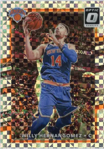 Willy Hernangomez 2017-18 Donruss Optic Checkerboard basketball card NM-MT New York Knicks