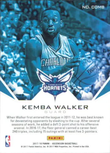 Kemba Walker 2017-18 Panini Ascension Composure basketball card for collectors