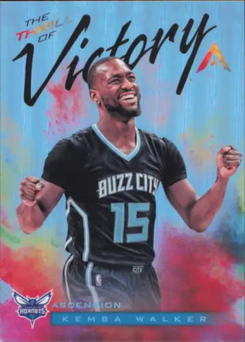 Kemba Walker basketball card from 2017-18 Panini Ascension Thrill of Victory