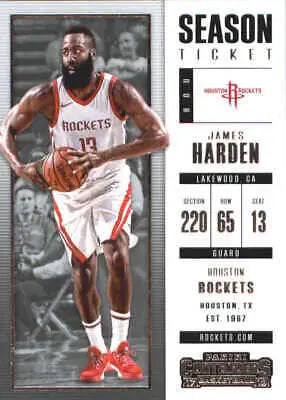 James Harden 2017-18 Panini Contenders #77 basketball card from Houston Rockets