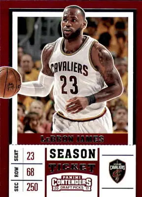 LeBron James 2017-18 Panini Contenders Draft basketball card Cleveland Cavaliers NM-MT