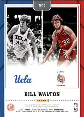 Bill Walton basketball card from 2017-18 Panini Contenders Draft Picks Legacy NM-MT