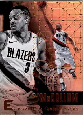 2017-18 Panini Essentials CJ McCollum Basketball Card for Portland Trail Blazers