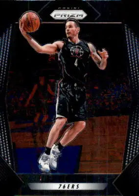 Basketball player JJ Redick with ball on 2017-18 Panini Prizm #7 card