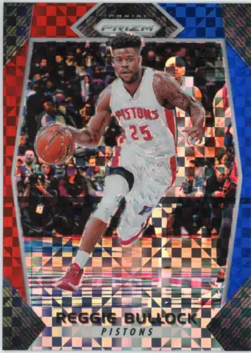 Reggie Bullock 2017-18 Panini Prizm Red White Blue basketball card Detroit Pistons