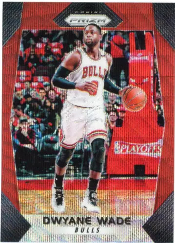 2017-18 Panini Prizm Ruby Wave #241 Dwyane Wade Chicago Bulls Basketball Card