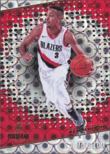 Basketball card of C.J. McCollum from Panini Revolution Groove series