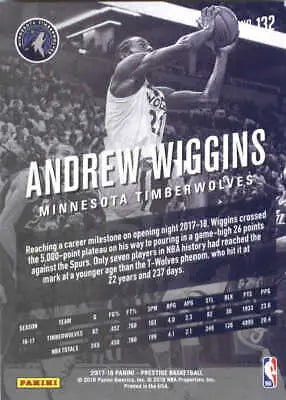 Andrew Wiggins 2017-18 Prestige #132 Minnesota Timberwolves NBA Basketball Card