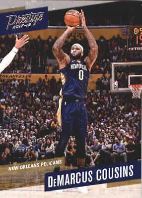 DeMarcus Cousins shooting for the Pelicans NBA in 2017-18 Prestige #98 card