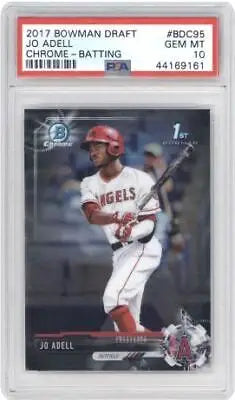 Graded 2017 Bowman Draft Jo Adell #BDC95 Chrome Batting Baseball PSA 10 card