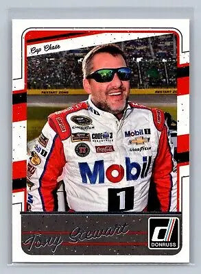 Tony Stewart Donruss trading card 2017 #136 featuring the NASCAR champion