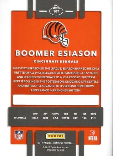 Boomer Esiason 2017 Donruss #167 NM-MT Bengals original gloss football card