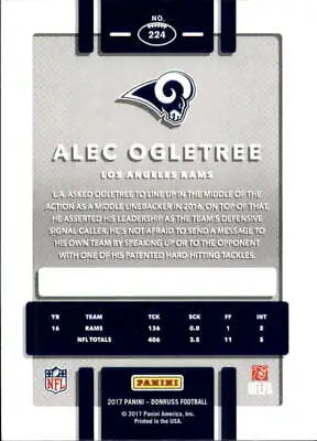 Alec Ogletree Los Angeles Rams football card from the 2017 Donruss collection