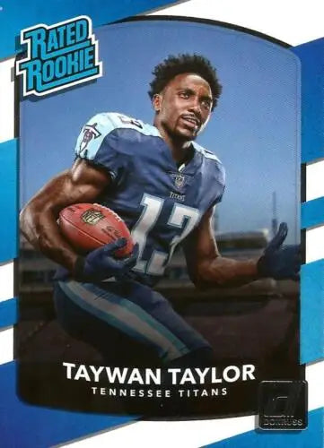 Taywan Taylor rookie card from 2017 Donruss rated rookie set with original gloss