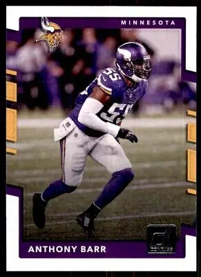 2017 Donruss Anthony Barr Minnesota Vikings #186 football trading card display