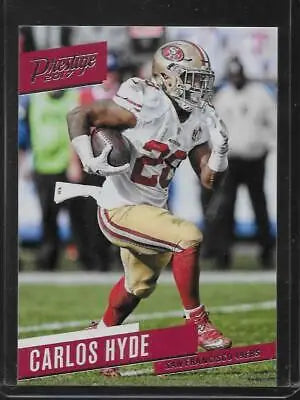 Carlos Hyde football card in 2017 Panini Prestige showcasing original gloss and NM-MT quality