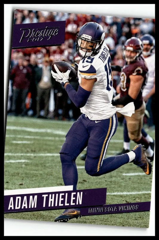 Adam Thielen football card from 2017 Panini Prestige #142 for Minnesota Vikings fans