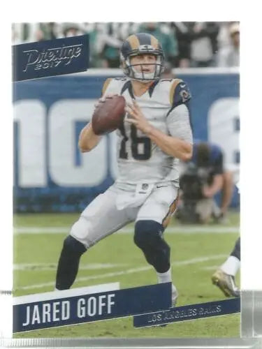 2017 Panini Prestige #165 Jared Goff LA Rams football card with original gloss finish