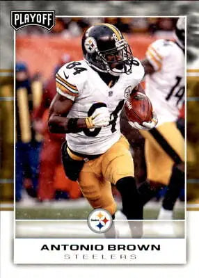 Antonio Brown Pittsburgh Steelers football card from 2017 Playoff #72 NM-MT condition