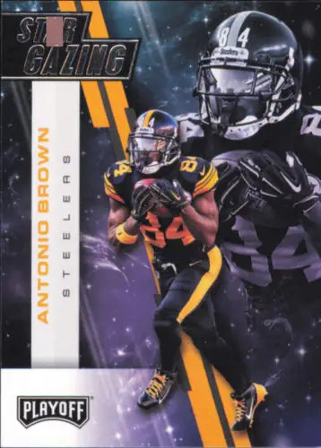 Antonio Brown Steelers football card from 2017 Playoff Star Gazing collection