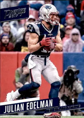 Julian Edelman in action on the 2017 Prestige NFL Football Card for Patriots NFL Football