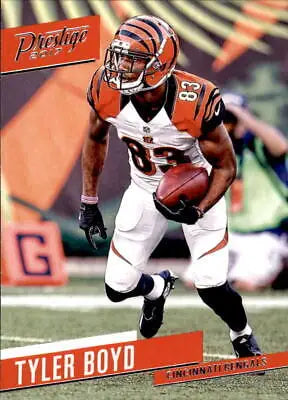 Football player in action featuring Tyler Boyd Cincinnati Bengals NFL card NM-MT 2017