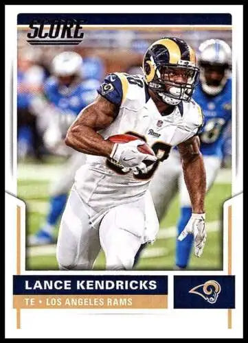 Lance Kendricks 2017 Score football card with original gloss featuring LA Rams