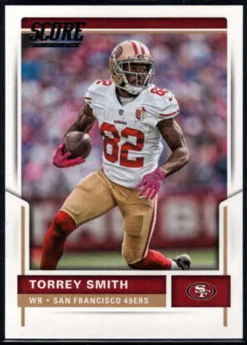 Torrey Smith 2017 Score #239 football card with original gloss, Simply Sandoval product