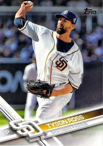 Baseball card of Tyson Ross from 2017 Topps #138 with original gloss, NM-MT Padres