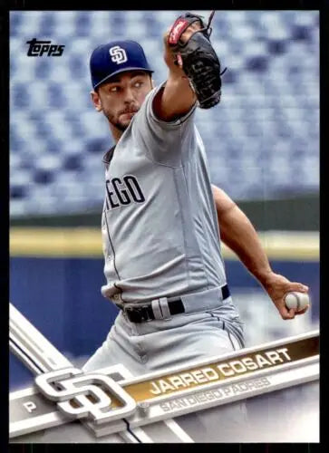 2017 Topps #333 Jarred Cosart baseball card with original gloss, Padres ID:3690