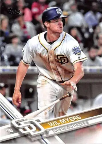 2017 Topps #459 Wil Myers baseball card in original gloss, cards typically sell well