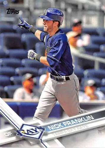 2017 Topps #471 Nick Franklin NM-MT Baseball Card with original gloss featuring Rays