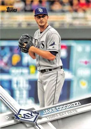 2017 Topps #488 Jake Odorizzi NM-MT Rays baseball card with original gloss finish