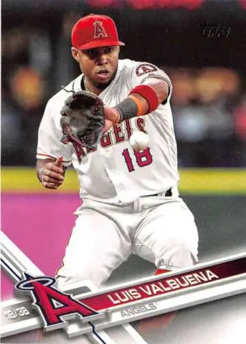 2017 Topps #638 Luis Valbuena NM-MT Angels baseball player card with original gloss