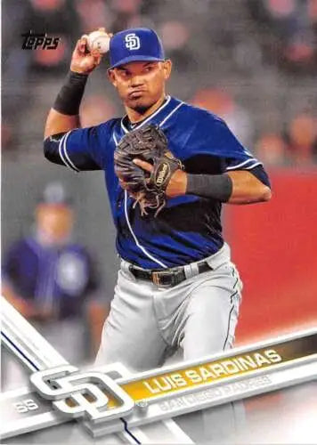 2017 Topps #686 Luis Sardinas NM-MT Padres baseball card with original gloss finish