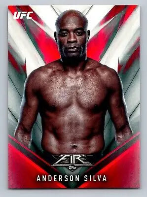 Anderson Silva trading card from 2017 Topps Fire UFC #3 for collectors and fans