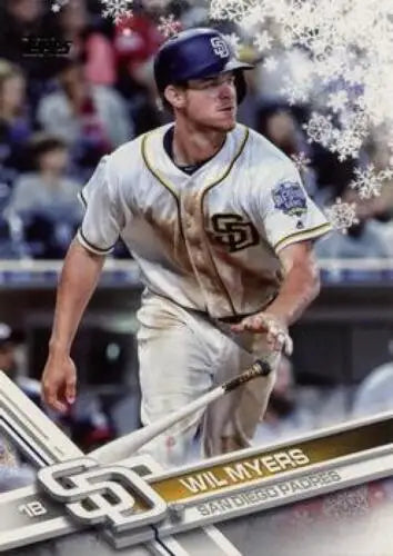 Wil Myers baseball card 2017 Topps Holiday #HMW7 featuring original gloss design