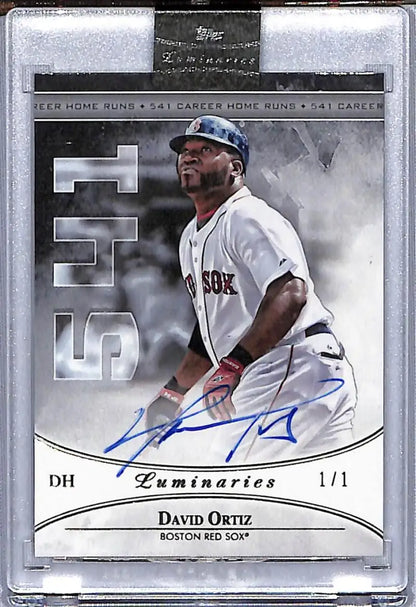 David Ortiz 2017 Topps Luminaries Home Run Kings baseball card Boston Red Sox 1/1 auto