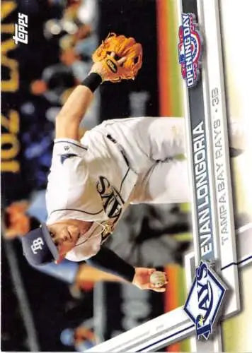 Evan Longoria baseball card 2017 Topps Opening Day NM-MT with original gloss Rays collectible