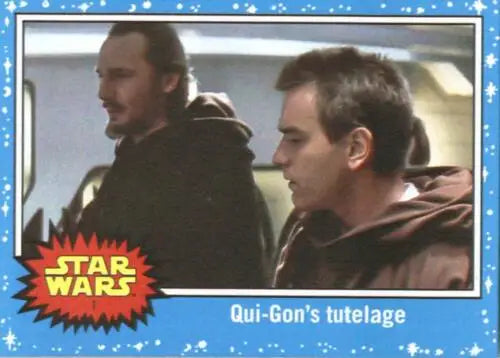 2017 Topps Star Wars Journey Que-Gon’s Tutelage trading card with original gloss finish