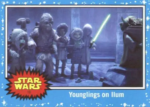 Topps Star Wars Journey trading card featuring Younglings on Ilum, original gloss finish