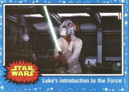 2017 Topps Star Wars Journey trading card featuring Luke’s introduction with original gloss