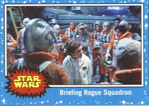 Star Wars briefing scene from 2017 Topps Star Wars Journey to The Last Jedi card