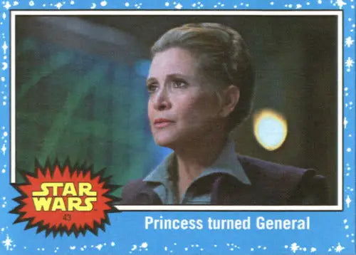 Topps Star Wars trading card featuring Princess Turned Gener from Journey to The Last Jedi