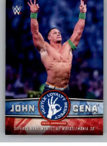 John Cena wrestling card featuring original gloss from the 2017 Topps Forever John Cena set