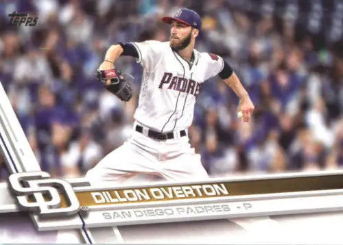 Dillon Overton baseball card for sale, 2017 Topps Update #US145 with original gloss