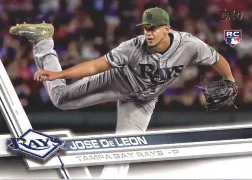 2017 Topps Update US186 Jose De Leon NM-MT RC Baseball Card with original gloss