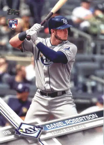 Baseball card featuring US250 Daniel Robertson from 2017 Topps Update with original gloss